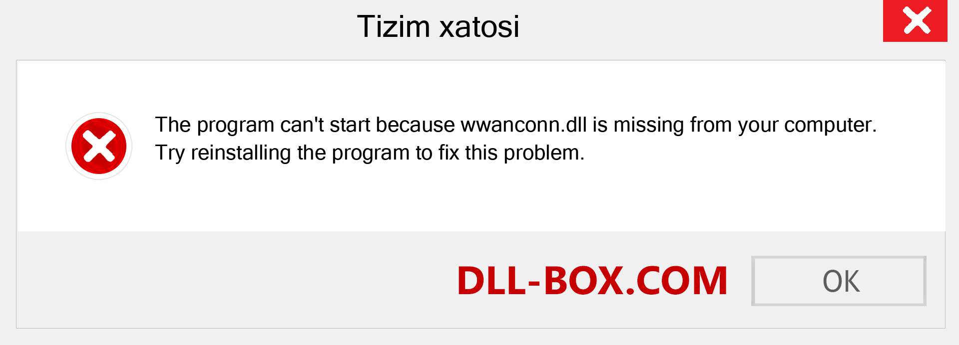 wwanconn.dll fayli yo'qolganmi?. Windows 7, 8, 10 uchun yuklab olish - Windowsda wwanconn dll etishmayotgan xatoni tuzating, rasmlar, rasmlar